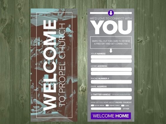 Church connection cards: incorporate photos 