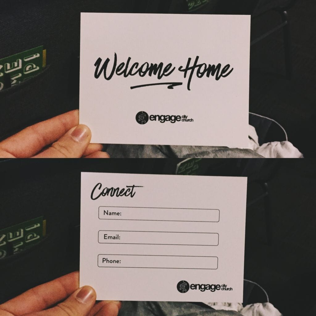 Church visitor cards- let go of some fields 