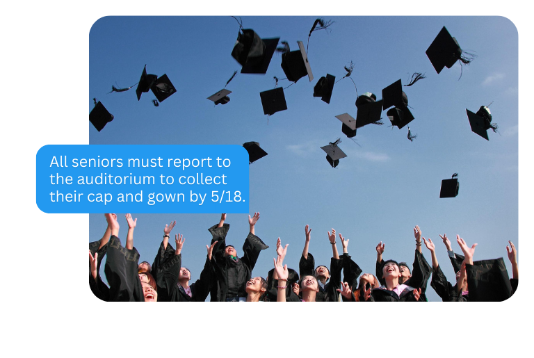 Automated text messaging for schools