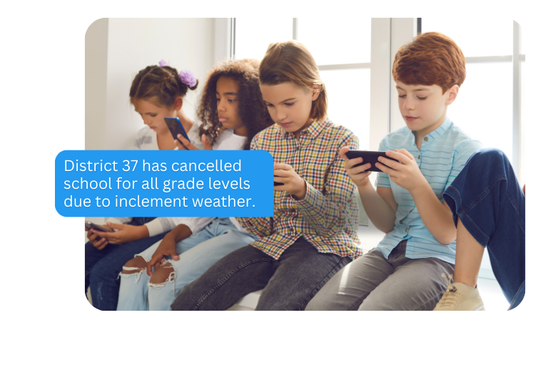 Text message marketing school cancelled notification