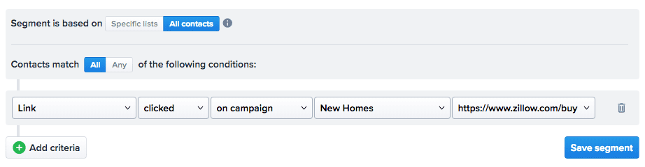 Segmentation feature in SimpleTexting