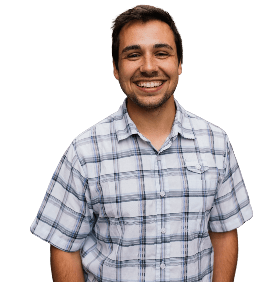 Fred, a customer service team member from SimpleTexting, is waving and smiling.
