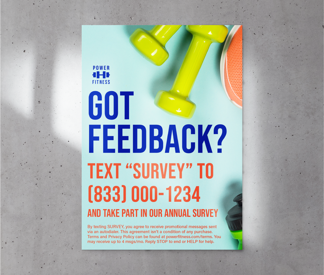 example of how to use a flyer to get valuable feedback from customers using text to vote