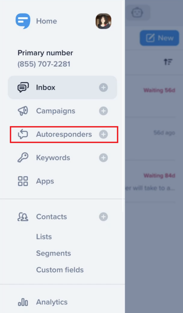 Scheduling an autoresponder on SimpleTexting's mobile app
