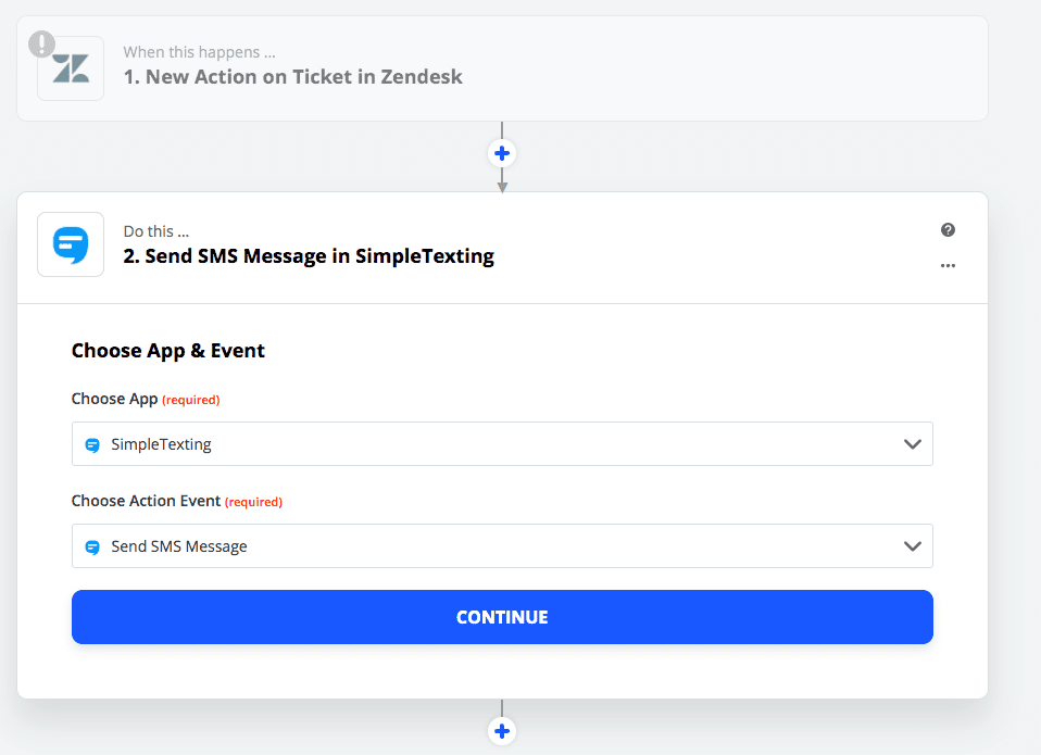 Simpletexting’s integration with customer service ticket software for easy SMS tickets