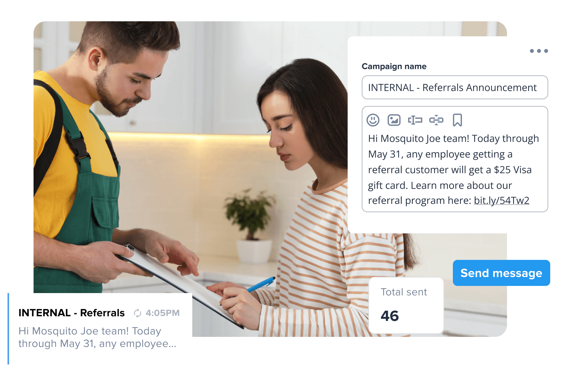 Improve team communication for home services