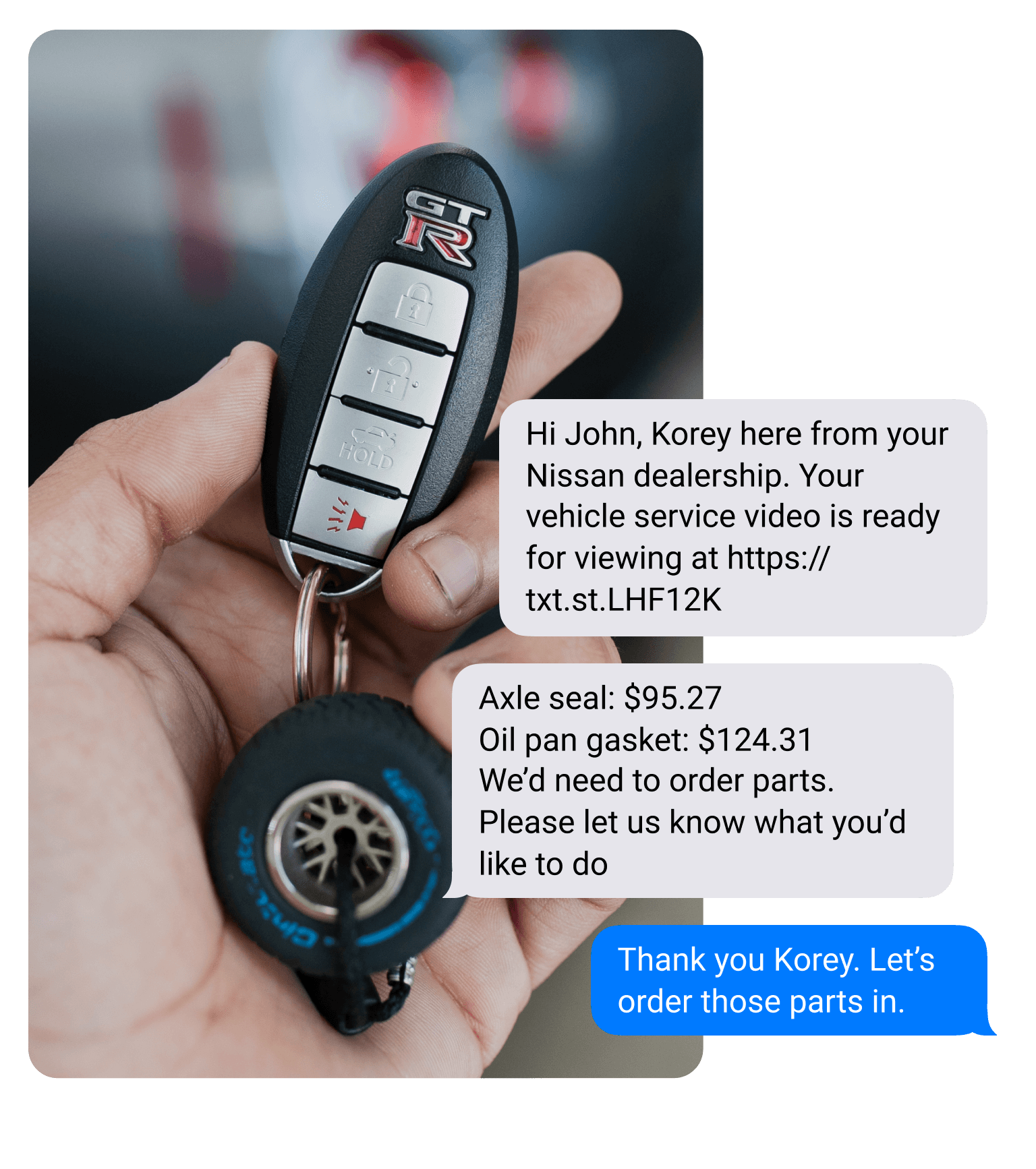 Texting your Nissan Dealership's service customers