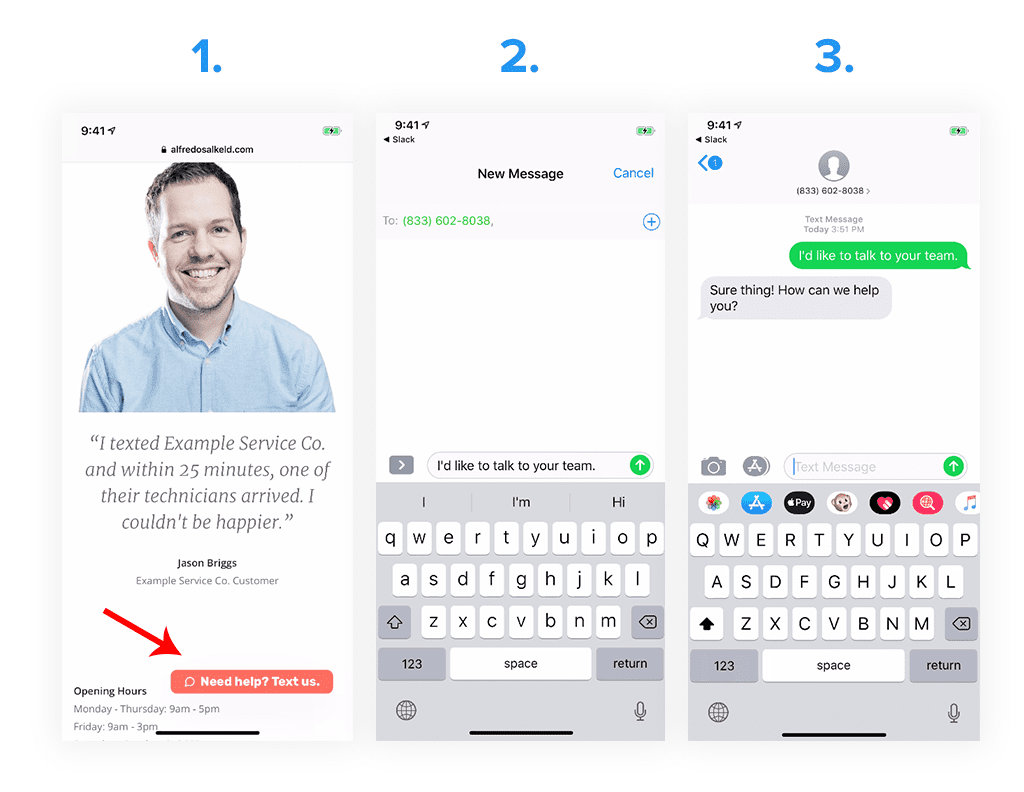 How and Why to Add a Click to Text Button to Your Website | SimpleTexting