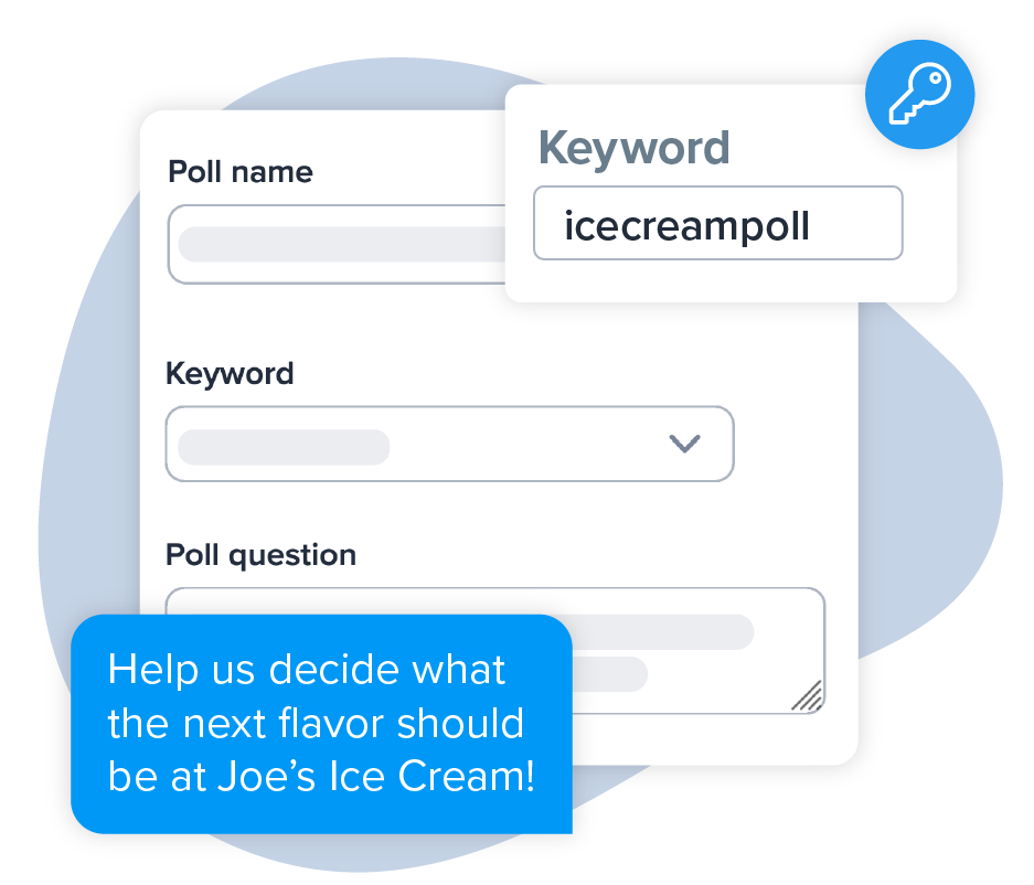SimpleTextings Text-to-vote in action as a crowd survey for an ice cream shop