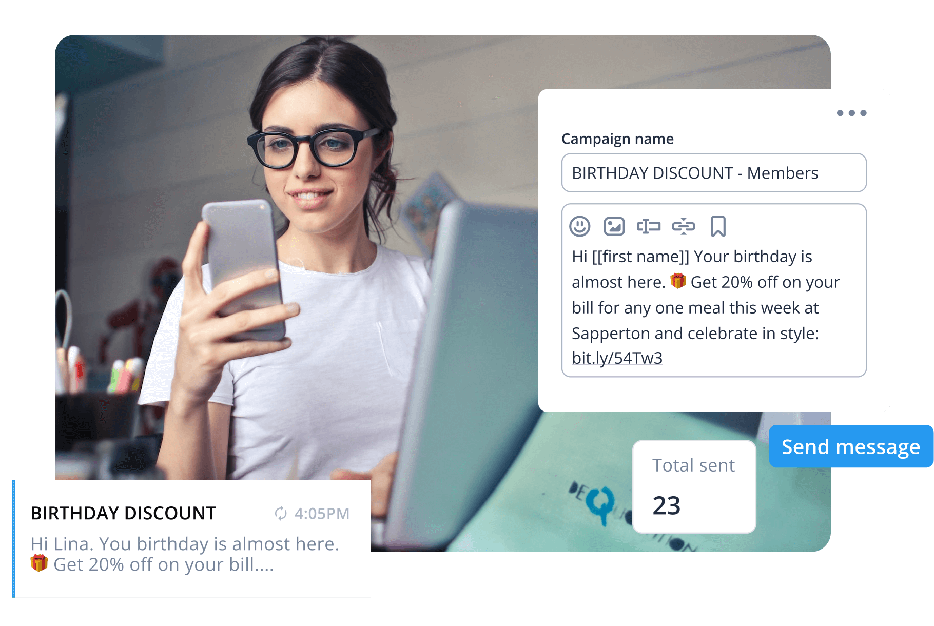 Automated text messaging for restaurants