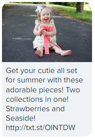 small business text campaign with image of new product